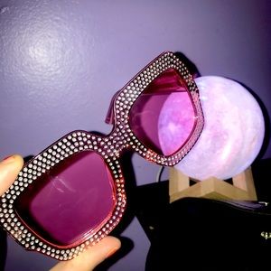 Pink Diamond square framed Sun Glasses
